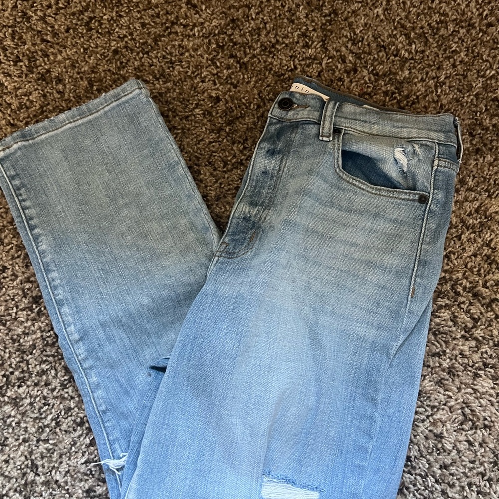 Light Blue Distressed Jeans